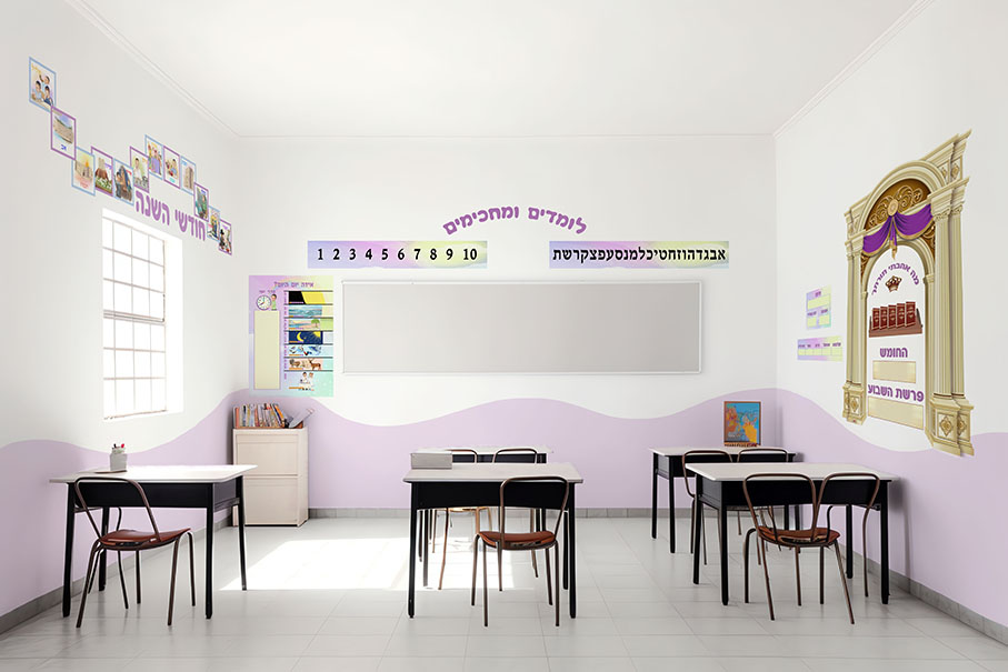classroom-with-white-table-chairs-with-blue-yellow-painting-wall (1) copy